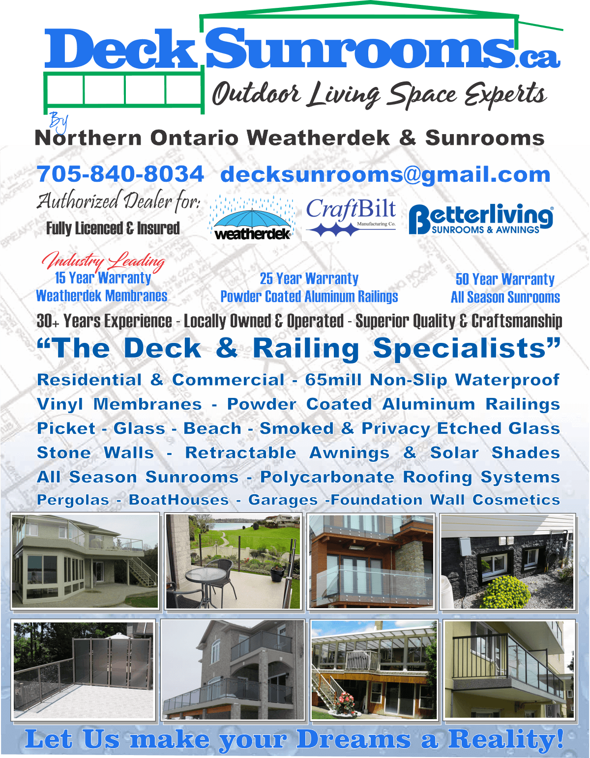 Print Design, Print Collateral by Effective Marketing, www..decksunrooms.ca flyer.